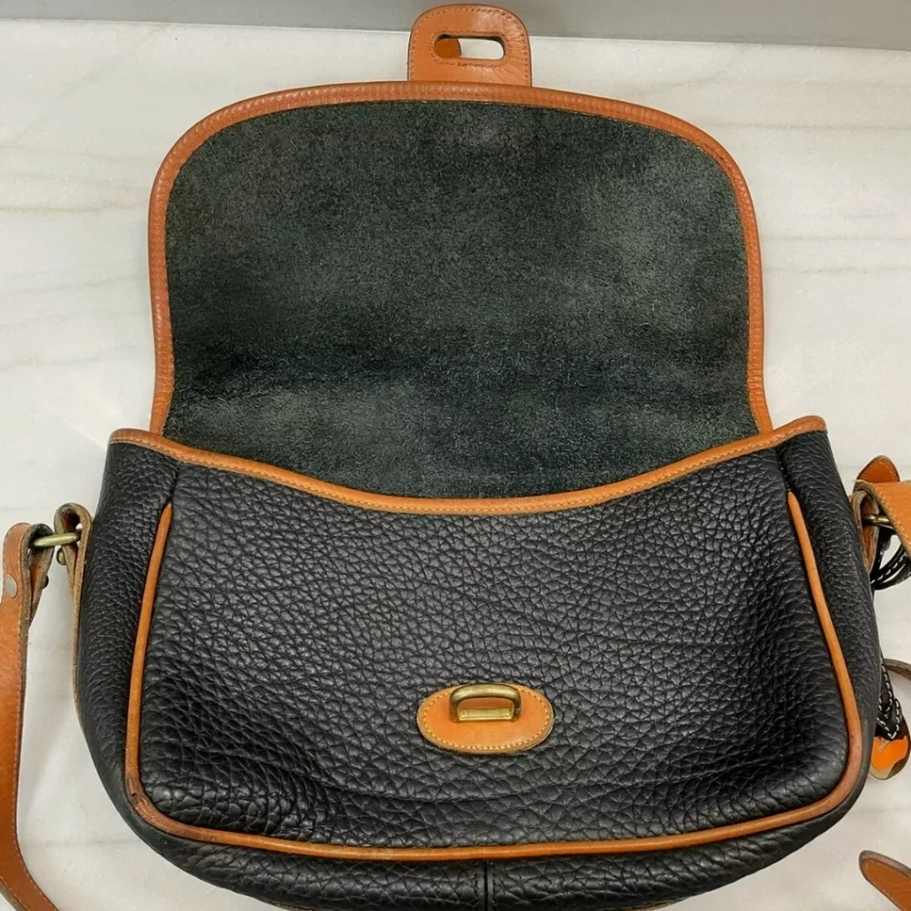 DOONEY & BOURKE All Weather Leather Equestrian Vintage Satchel Crossbody Bag - Picture 5 of 16